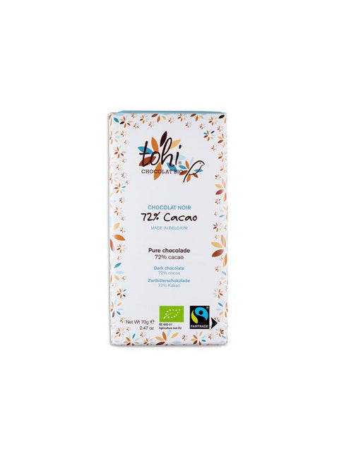 TOHI Chocolat noir 72% cacao 70g
