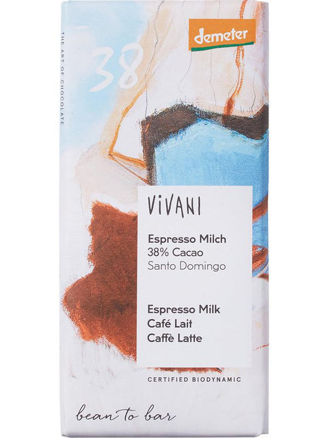 VIVANI Espresso milk 38% cacao 90g