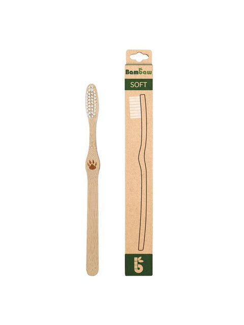 BAMBAW Brosse à dents en bambou souple