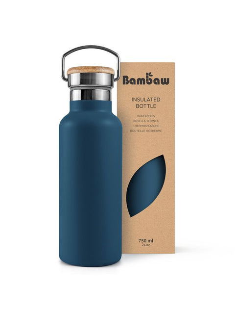 BAMBAW Bouteille acier inox bleue 750ml