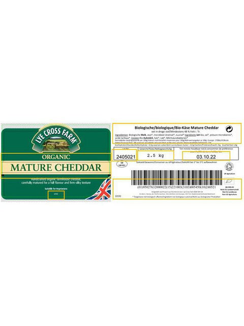 LYE CR cheddar bloc 2.5kg