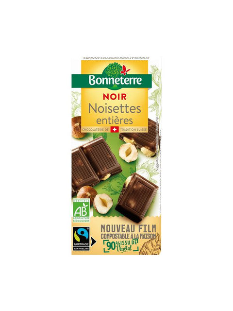 BONNETERRE Choc noir noisettes ent. 100g