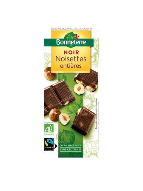 BONNETERRE Choc noir noisettes ent. 200g