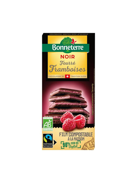 BONNETERRE Chocolat noir framboises 100g
