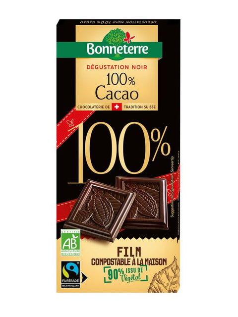 BONNETERRE Chocolat noir 100% 80g