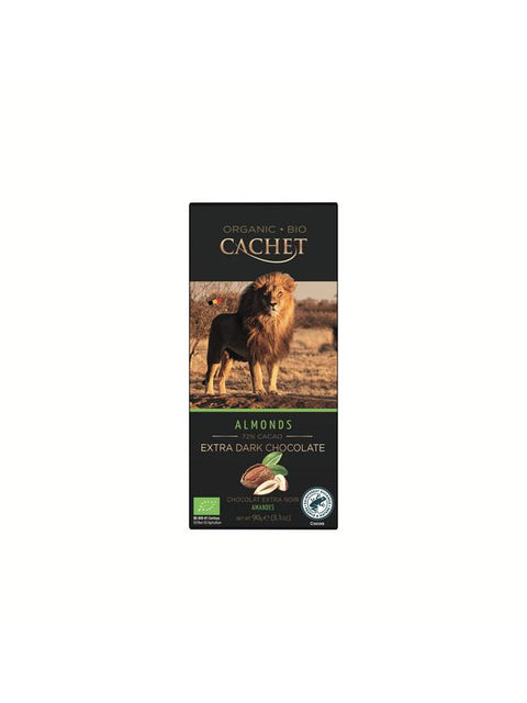 CACHET Chocolat extra noir amande 90g