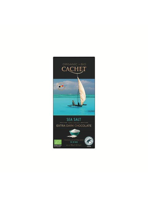 CACHET Chocolat noir 72% sel de mer 90g