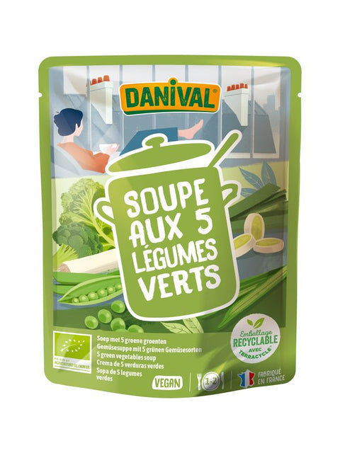 DANIVAL Potage 5 légumes verts 50cl
