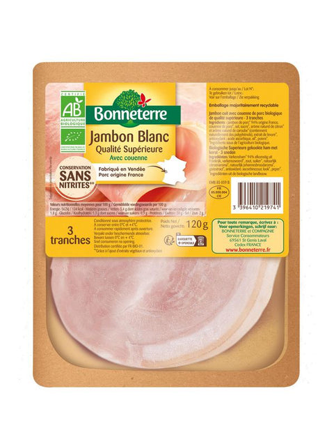 BONNETERRE Jambon blanc 120g