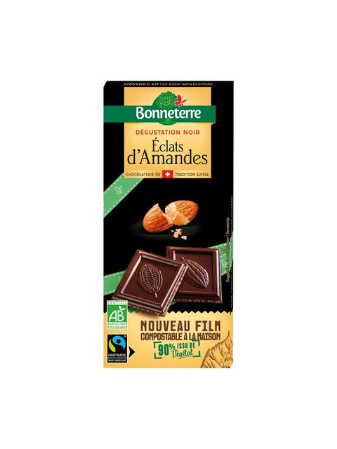 BONNETERRE Chocolat noir amandes 90g