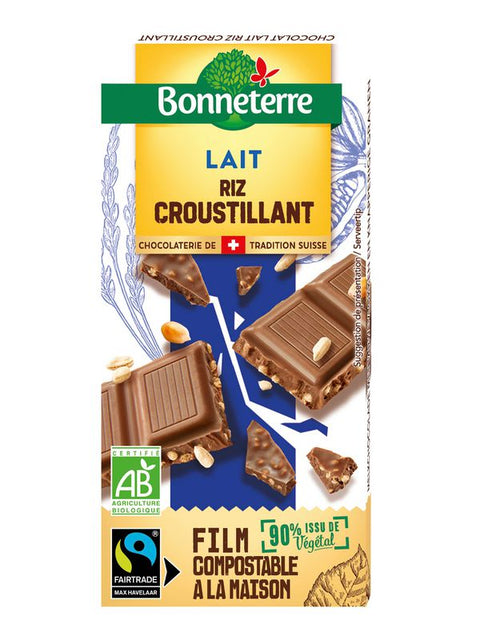 BONNETERRE Chocolat lait riz croust.100g