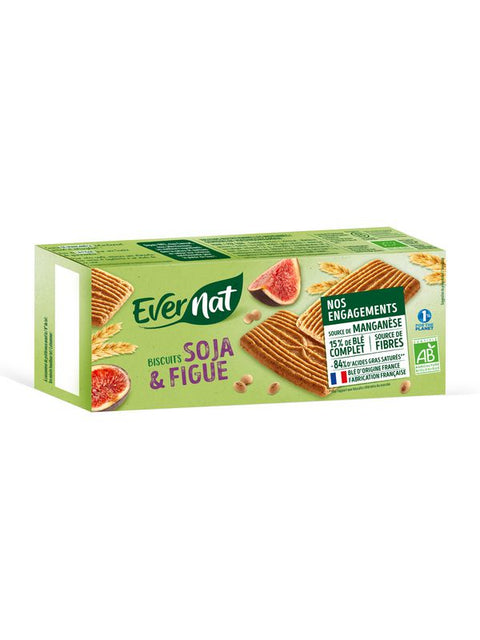 EVERNAT Biscuit complet soja figues 240g