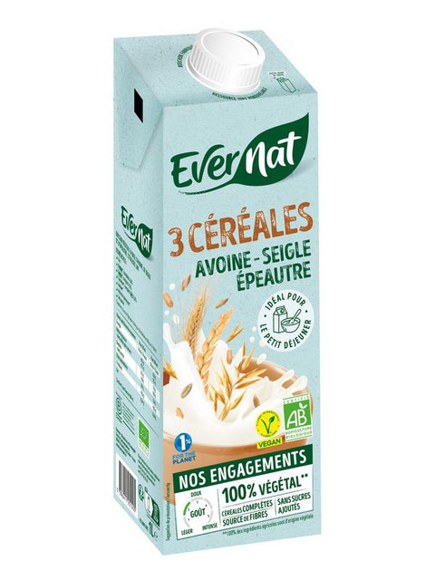 EVERNAT Boisson 3 cereales 1L