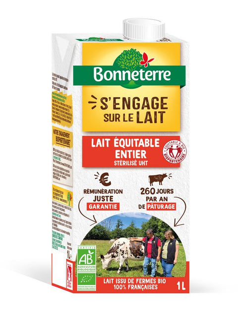 BONNETERRE Lait entier 1L UHT