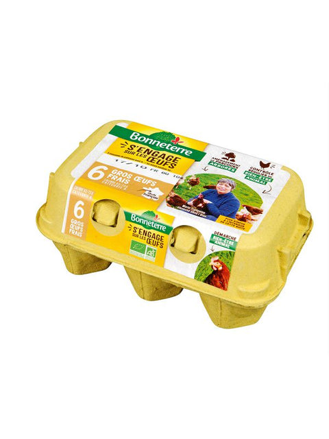 BONNETERRE Oeufs gros boîte 6pc 70g