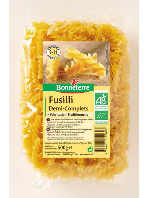 BONNETERRE Fusilli demi-complets 500g