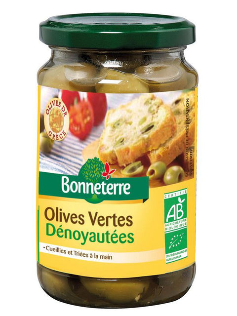 BONNETERRE Olives vert dénoyautées 160g