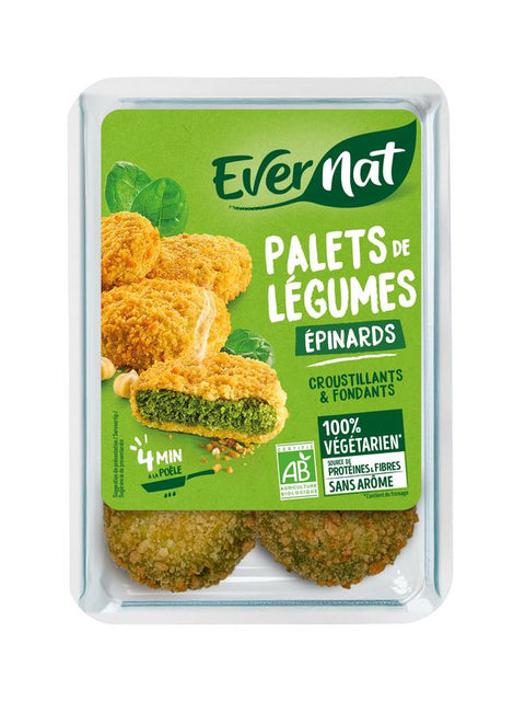 EVERNAT Palets de légumes épinards 180g