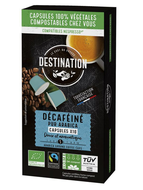 DESTINATION Capsules décaféiné 10pc 55g