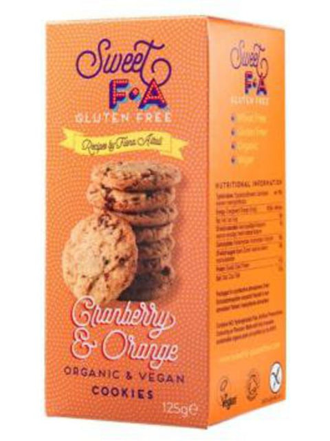 SWEET FA Bisc canneberges/orange 125g