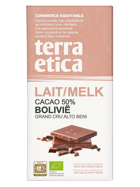 TERRA ETICA Chocolat lait 50% 100g