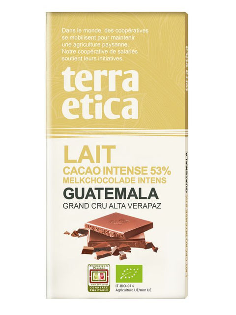 TERRA ETICA Choc Lait 53% Guatemala 100g