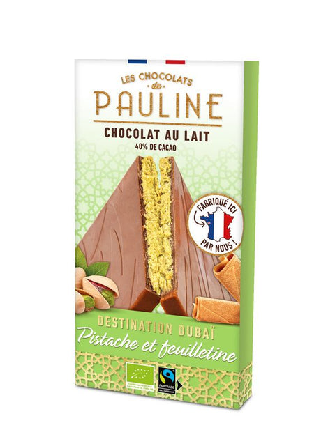CHOCPAUL Choco lait pistache croc 92g
