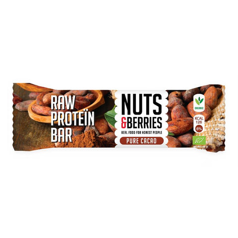 NUTS&BERRIES Raw protéine bar cacao 30g