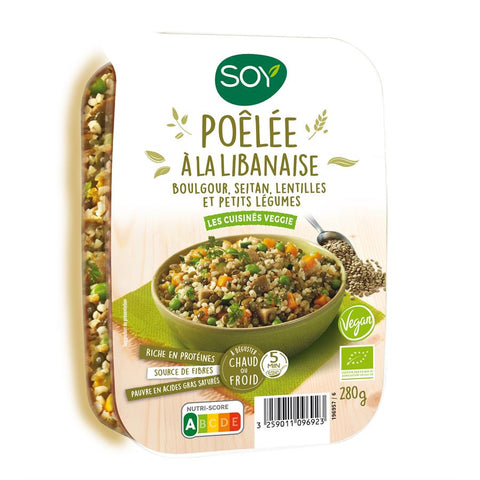 SOY Poelees au seitan a la Libanaise