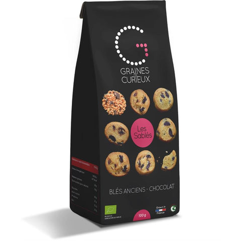 GRAINES CURIEUX Sablés au chocolat 100g