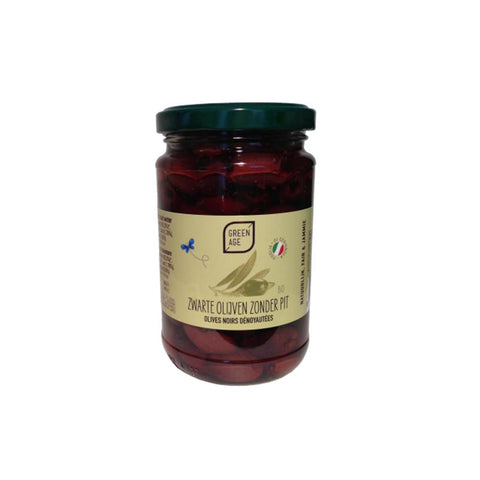 GreenAge Olives noires dénoyautées 280g