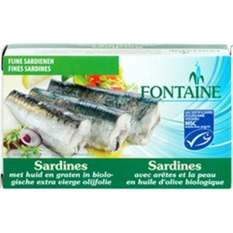 FONTAINE Sardines peau et os 120g