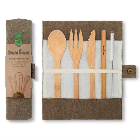 BAMBAW Set de couverts en bambou