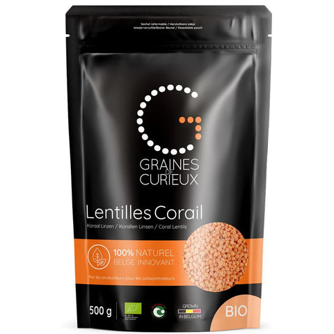 GRAINES CURIEUX Lentilles corail 500g